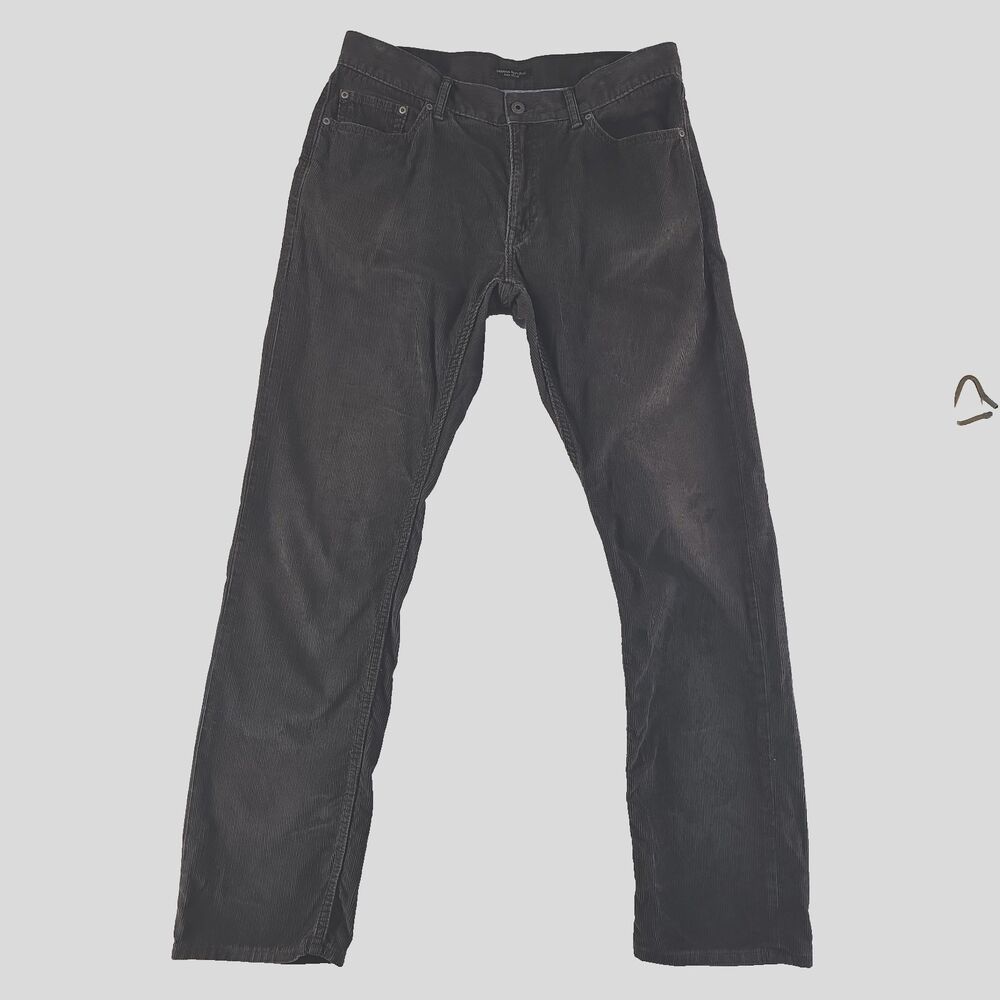 Banana Republic Pima Cotton Pants Corduroy Straight  Men's 34x34 Gray